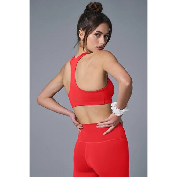 Alo Yoga 7/8 Airlift Leggings Red Hot Summer Sz XS Advantage Racerback Bra Sz S - Picture 9 of 16